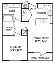 1 Bed • 1 Bath floor plan